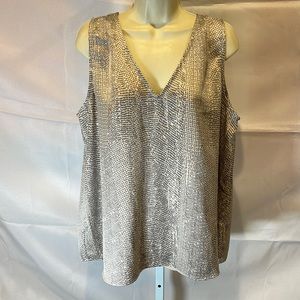 Halston Leopard Print Sleeveless Tunic XL NEW